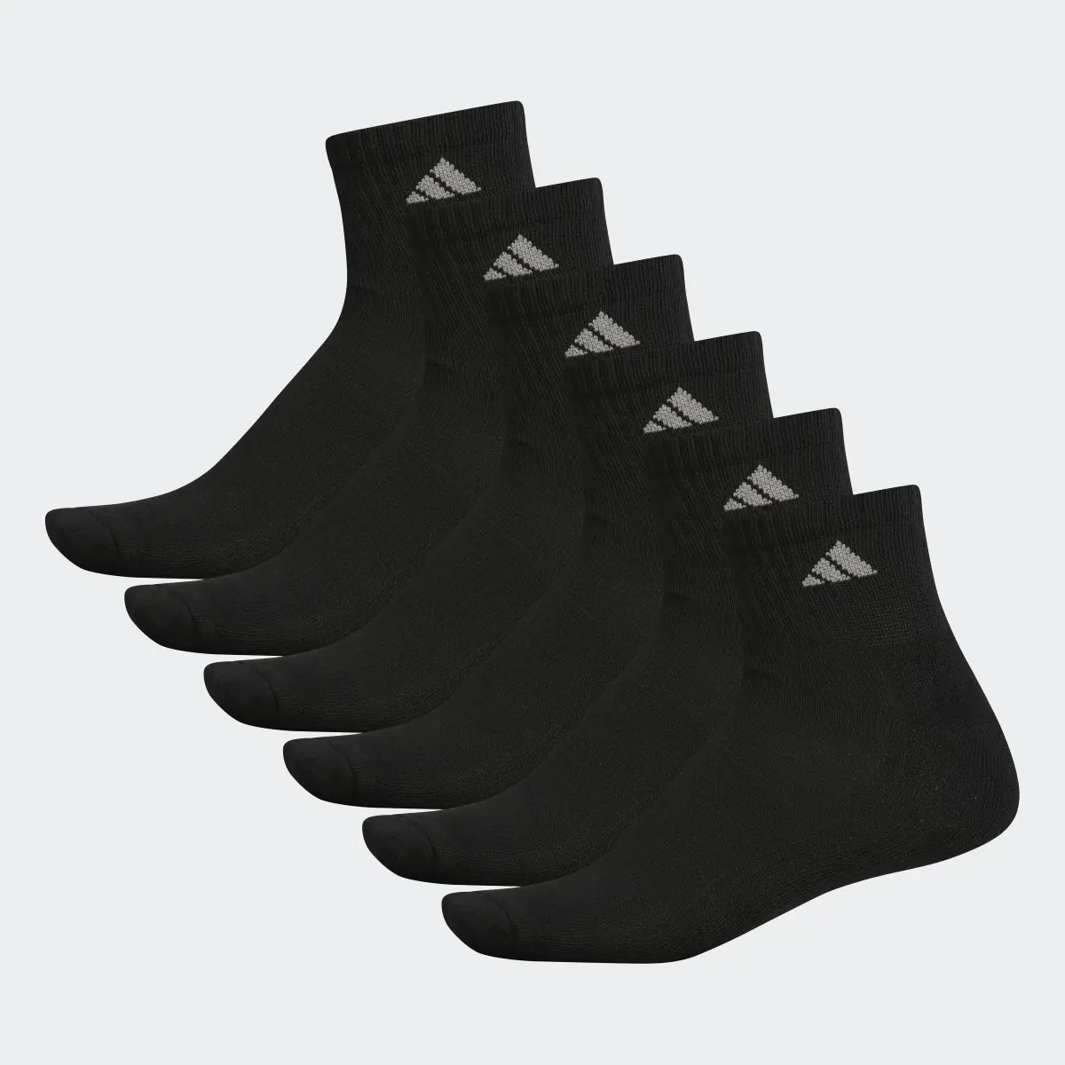 Adidas Athletic Cushioned Quarter Socks 6 Pairs XL. 2