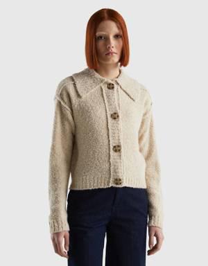 jacket in bouclé yarn