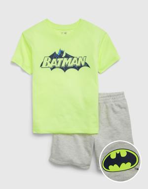 Kids &#124 DC&#153 100% Recycled Batman PJ Shorts Set yellow