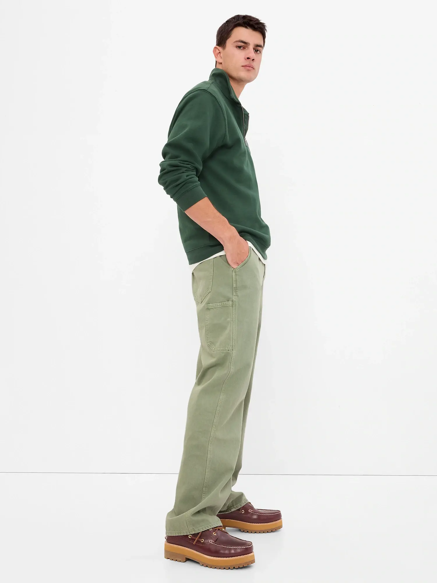 Gap 90s Loose Carpenter Jeans green. 1