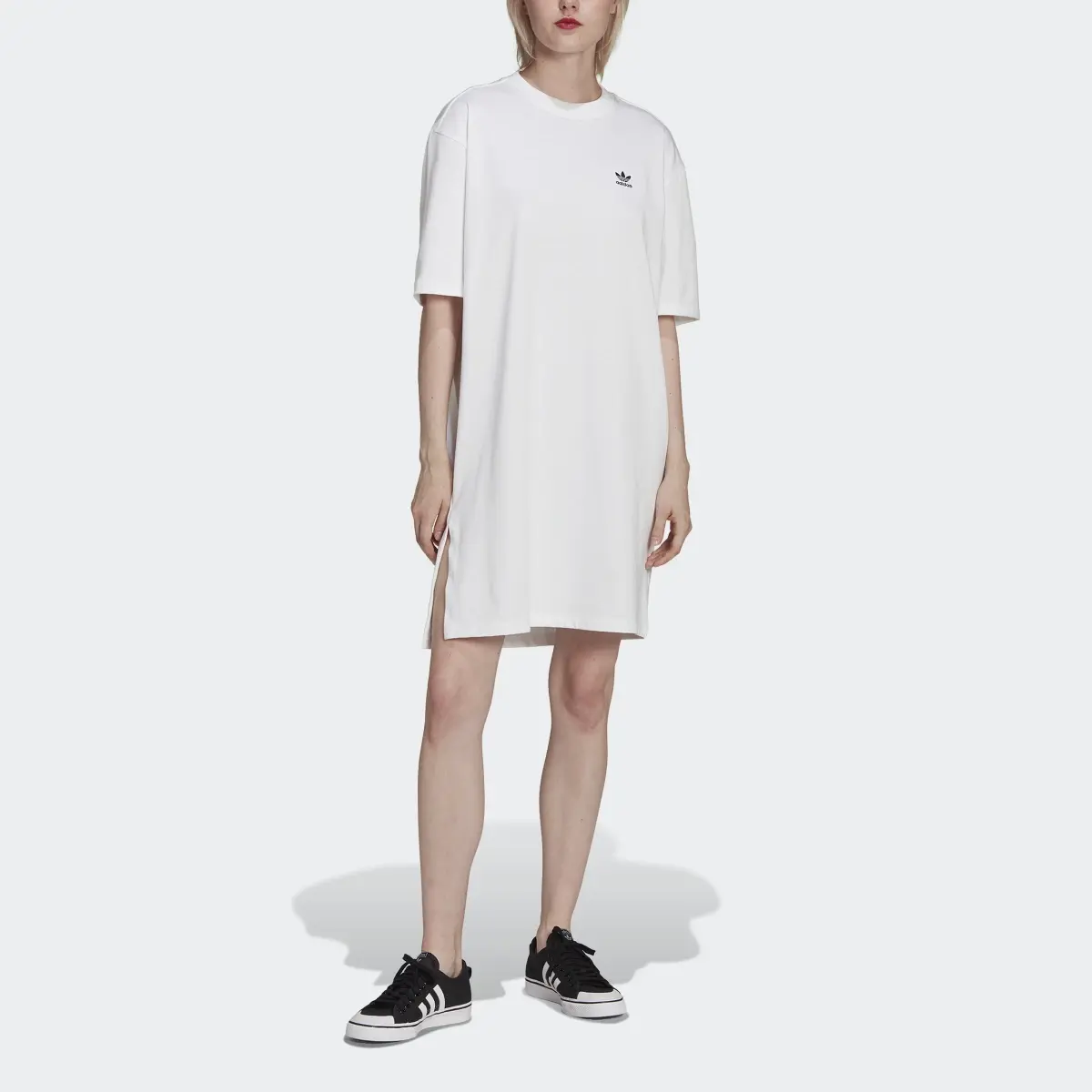 Adidas Adicolor Classics Big Trefoil Tee Dress. 1