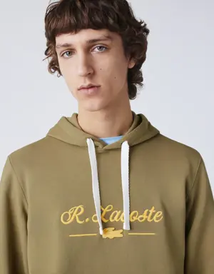 Lacoste Men’s Embroidered Lettering Hooded Cotton Fleece Sweatshirt