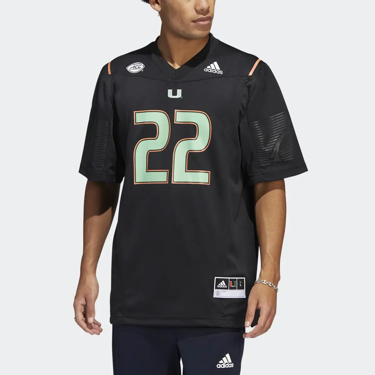 Adidas University of Miami ‘Miami Nights’ Jersey. 1