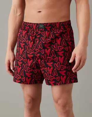 American Eagle O Valentine Hearts Stretch Boxer Short. 1