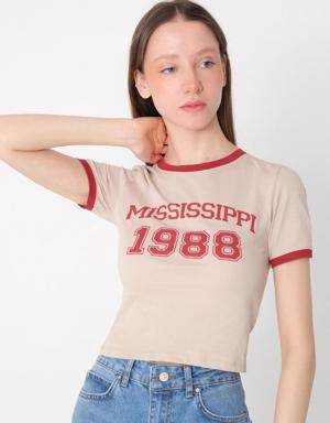 MİSSİSSİPPİ 1988 Baskılı T-Shirt