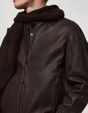 100% nappa leather jacket