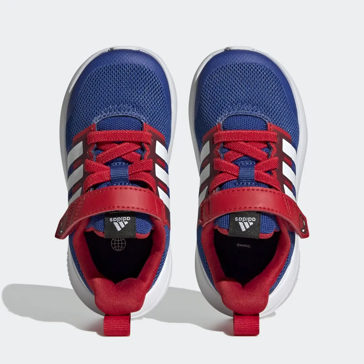 Adidas Chaussure à lacets élastiques et scratch sur le dessus adidas x Marvel FortaRun 2.0 Spider-Man Cloudfoam. 3