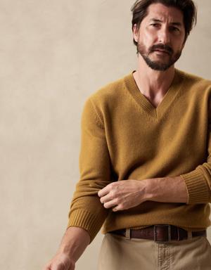Amalfi Cashmere V-Neck Sweater yellow