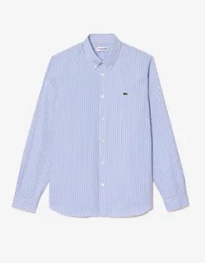 Camisa de hombre regular fit en algodón de rayas