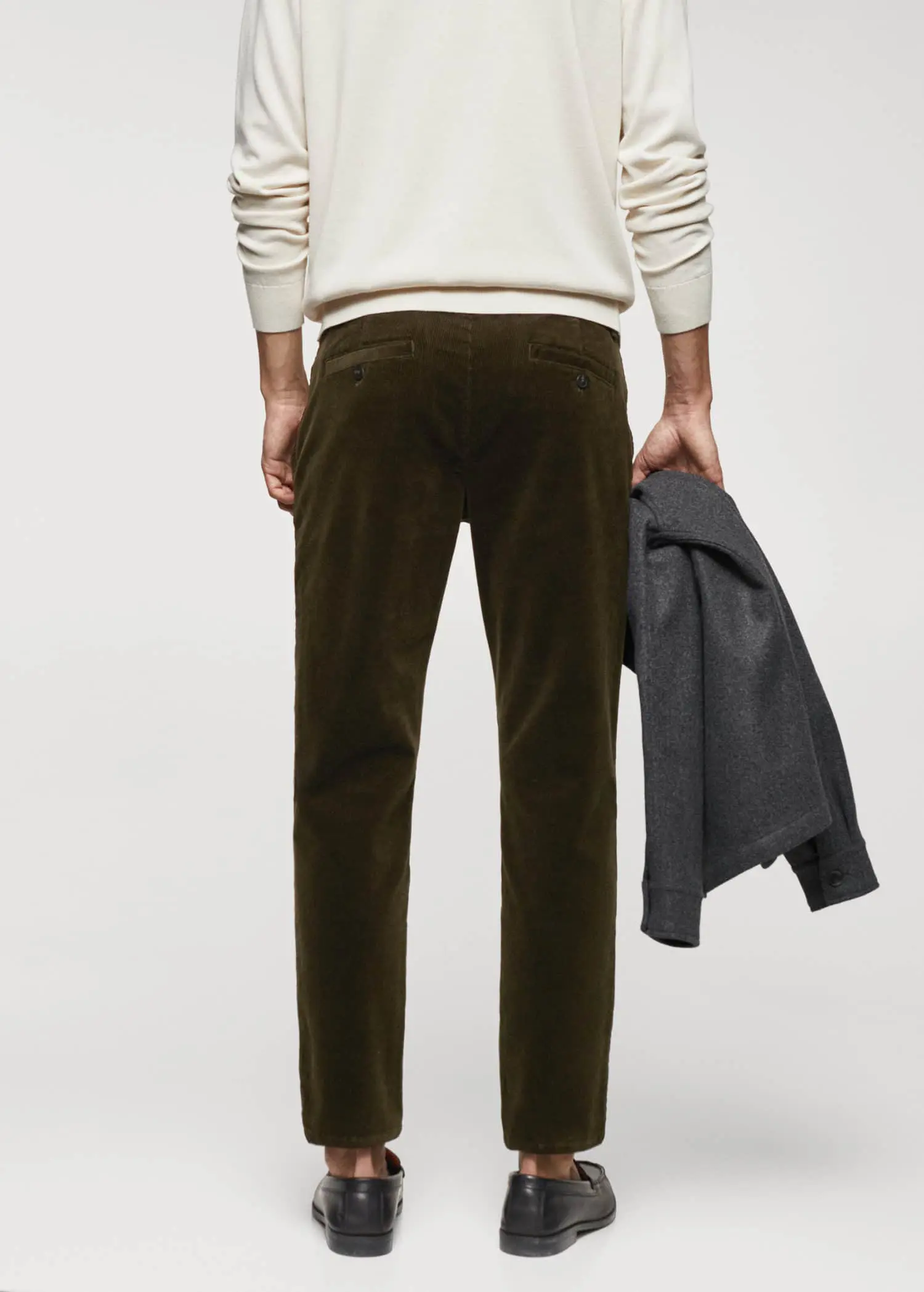 Mango Corduroy slim-fit trousers with drawstring. 3