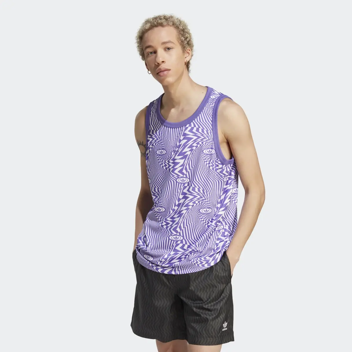 Adidas Rekive Allover Print Tank Top. 2