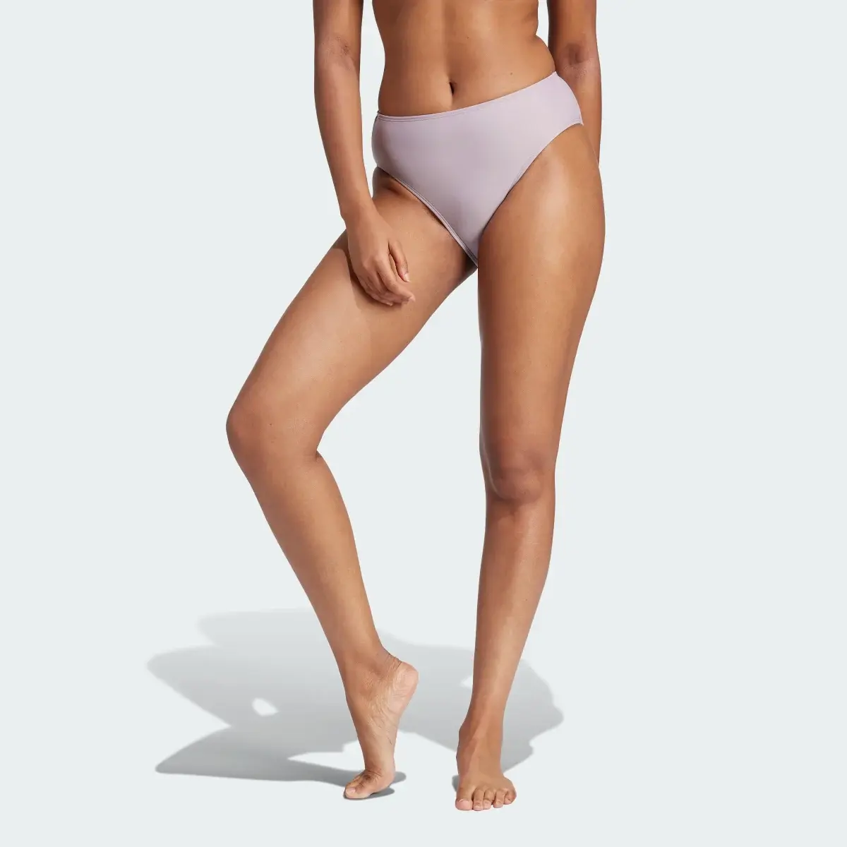 Adidas Iconisea High-Waist Bikini Bottoms. 1
