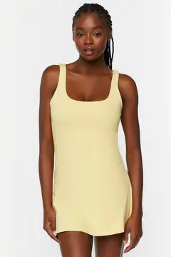 Forever 21 Forever 21 Active Tennis Mini Dress Mellow Yellow. 2