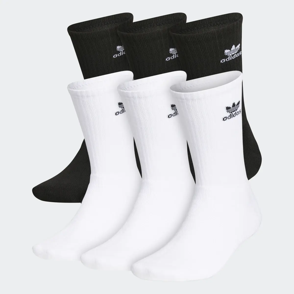 Adidas Trefoil Crew Socks 6 Pairs. 2