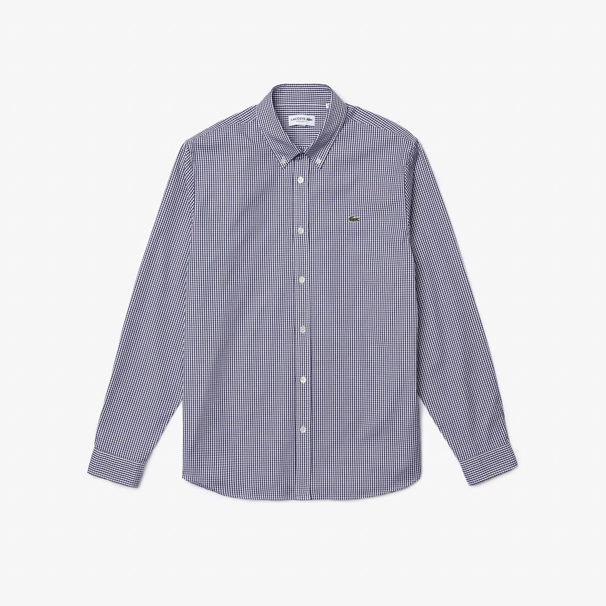 Lacoste Camisa de hombre regular fit en algodón premium de cuadros. 2