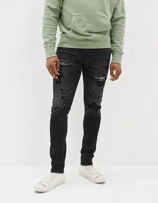American Eagle AirFlex 360 Patched Slim Jean. 1