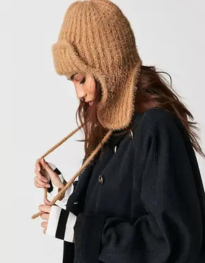 Timber Fuzzy Knit Trapper Hat