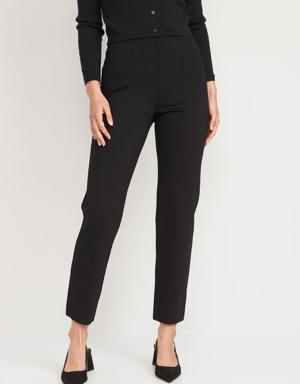Old Navy Extra High-Waisted Stevie Straight Ankle Pants black
