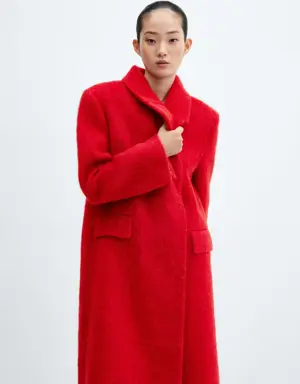 Long alpaca wool coat