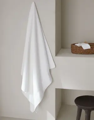Textured 100% cotton bath towel 90x150cm
