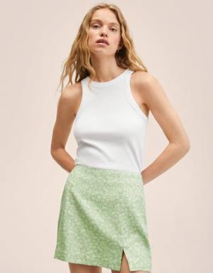 Floral print miniskirt