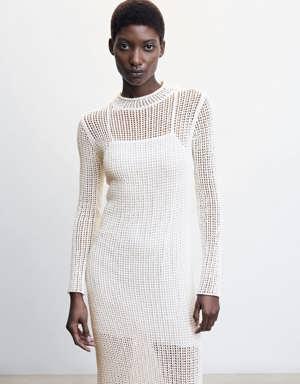Robe maille ajourée