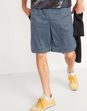 Go-Dry Mesh Basketball Shorts -- 10-inch inseam gray