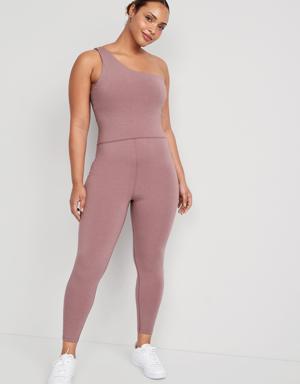 One-Shoulder PowerChill 7/8-Length Bodysuit for Women pink