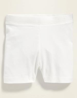 Biker Shorts for Toddler Girls white