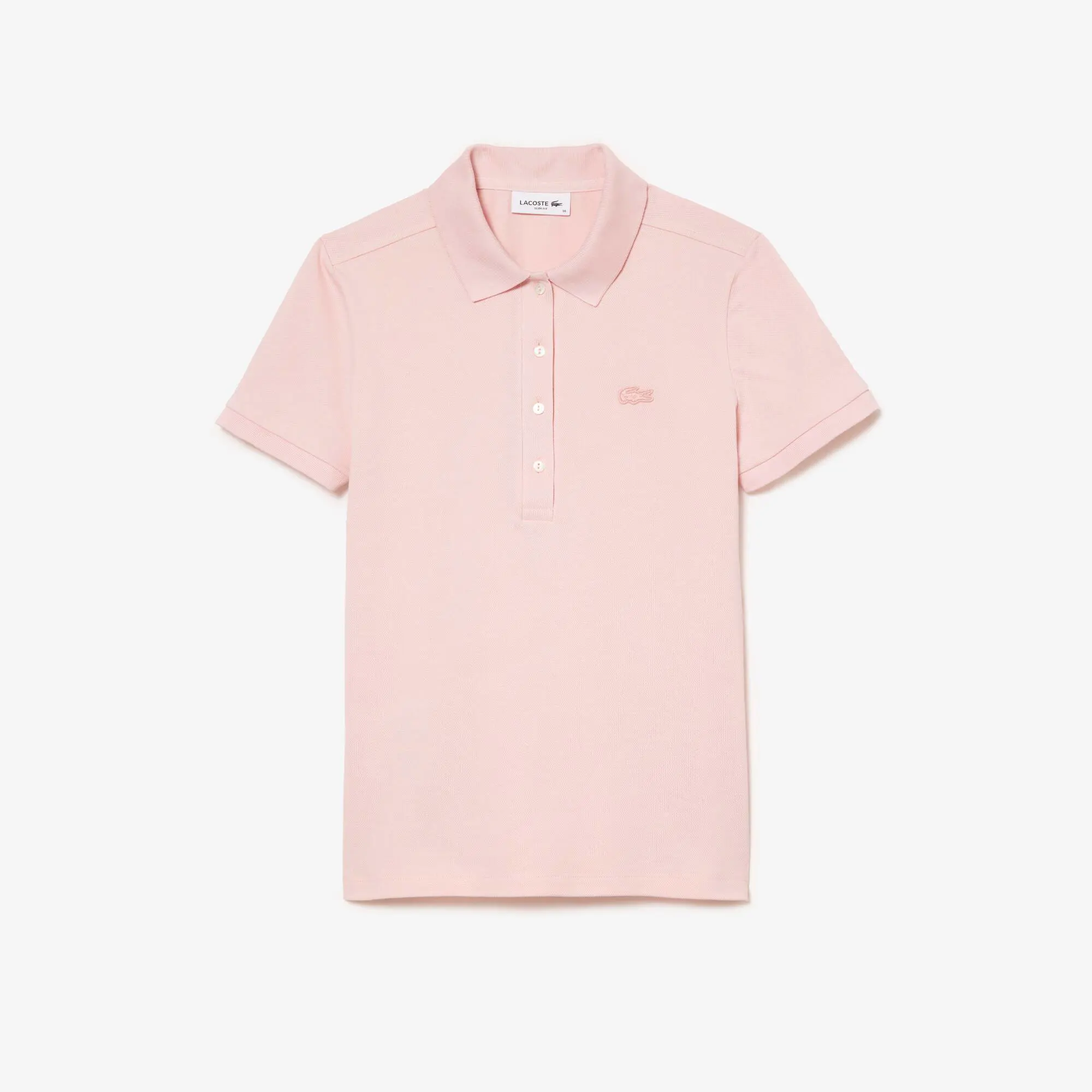 Lacoste Women's Slim Fit Stretch Cotton Piqué Polo. 2 Lacoste Women's Slim Fit Stretch Cotton Piqué Polo. 2