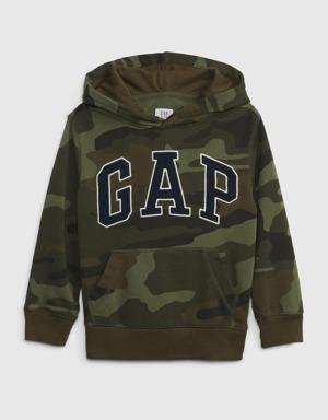 Gap Logo Kamuflaj Desenli Havlu Kumaşı Sweatshirt