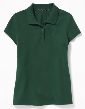 Old Navy Uniform Pique Polo Shirt for Girls green