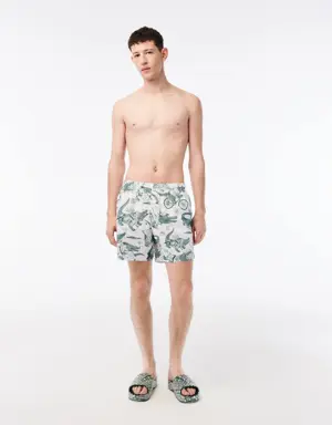 Men’s Lacoste x Netflix Printed Swim Trunks