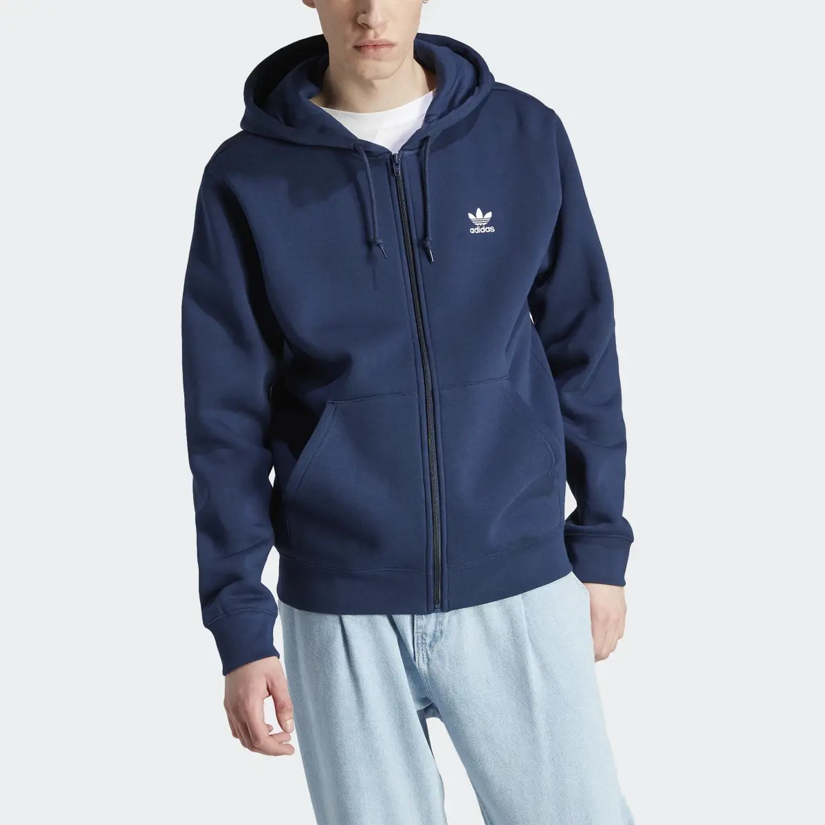 Adidas Trefoil Essentials Full-Zip Hoodie. 1