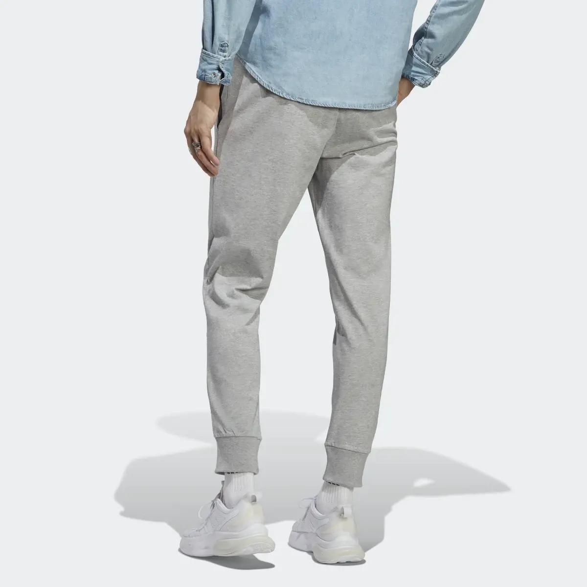 Adidas Essentials Single Jersey Tapered Cuff Pants. 2