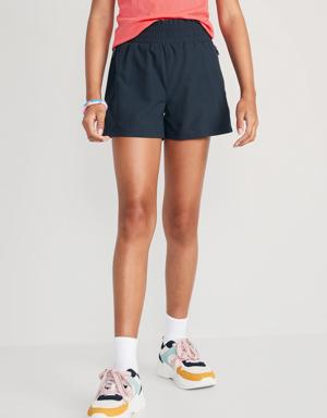 Old Navy High-Waisted StretchTech Zip-Pocket Performance Shorts for Girls blue
