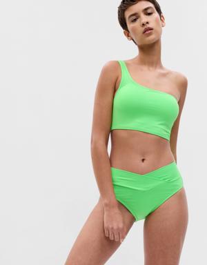 Recycled Crossover Bikini Bottom green