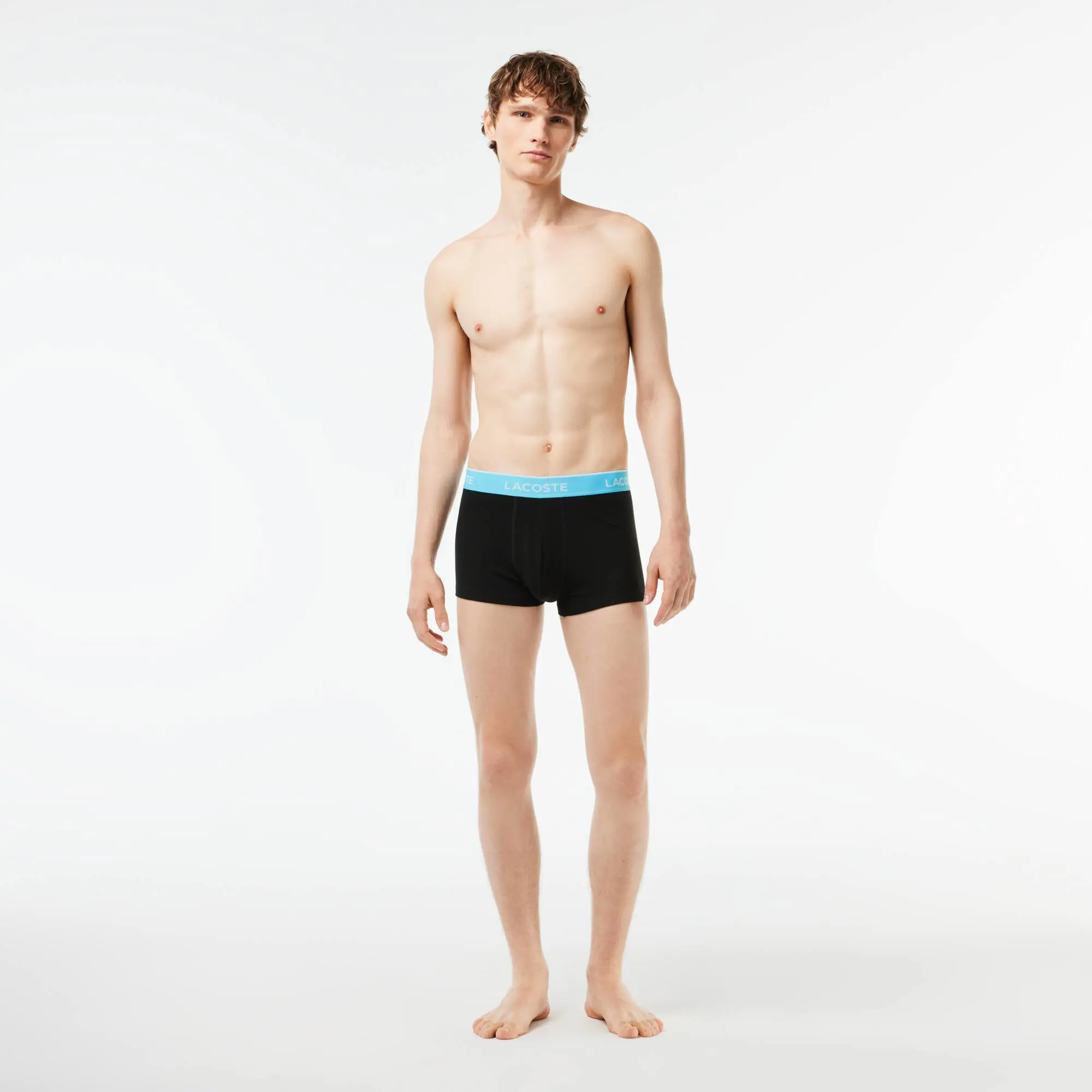 Lacoste Confezione di 3 paia di boxer casual blu navy con elastico in vita a contrasto. 1