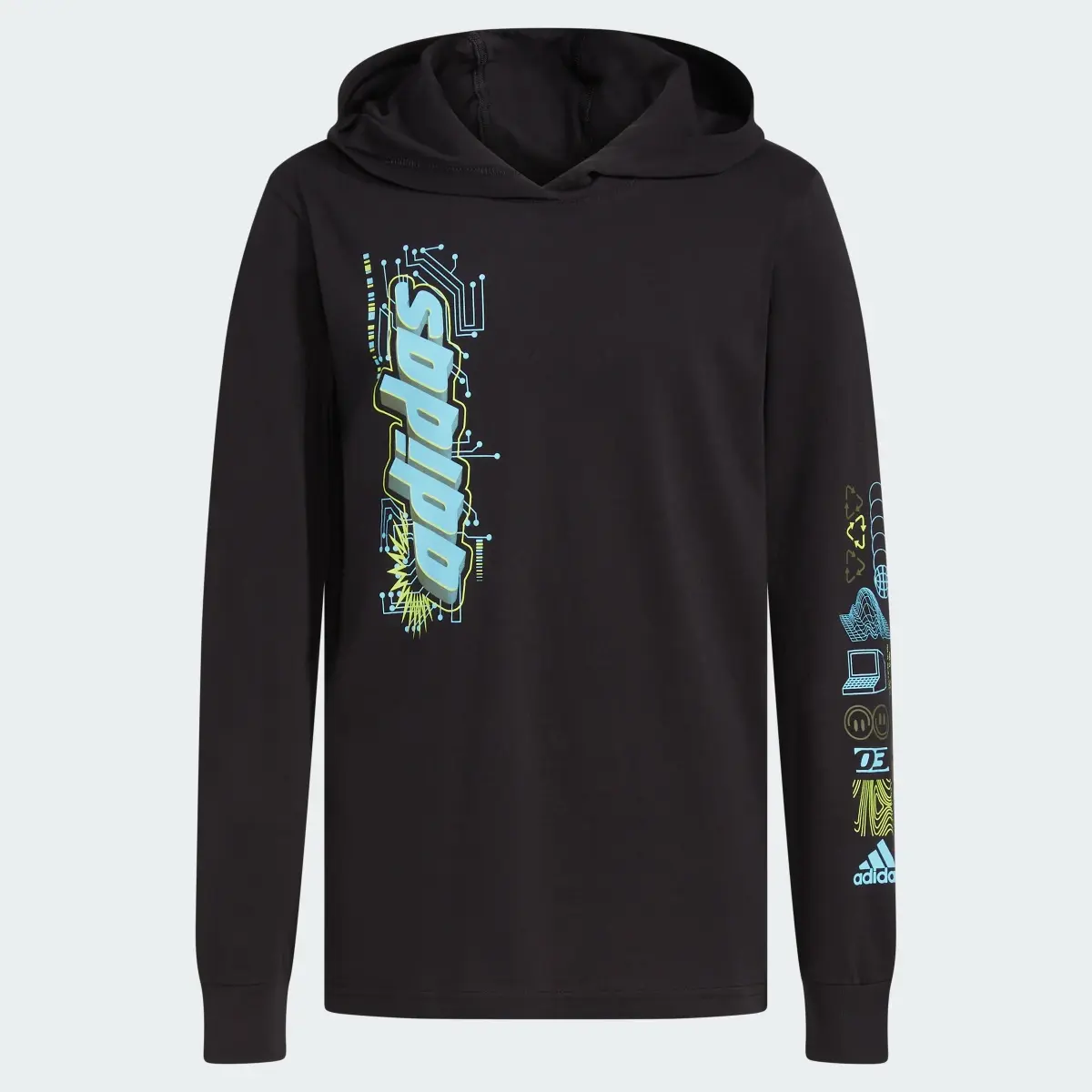 Adidas Long Sleeve Metaverse Hooded Tee. 1