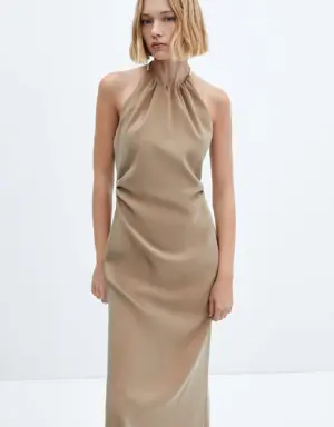 Halter-neck modal dress
