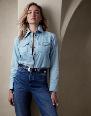 The Western Denim Shirt blue