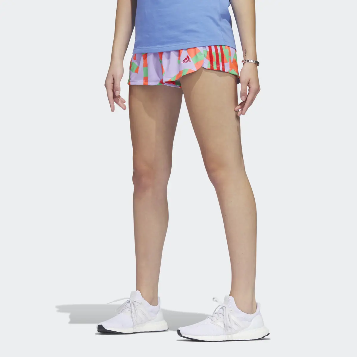 Adidas x FARM Rio Pacer 3-Stripes Knit Shorts. 1