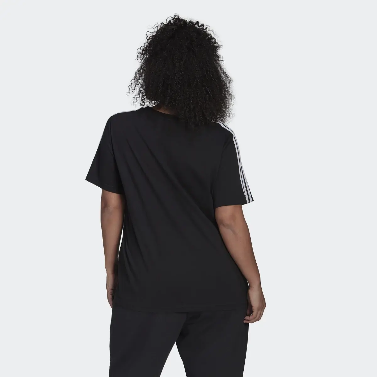 Adidas Essentials Slim 3-Streifen T-Shirt – Große Größen. 3