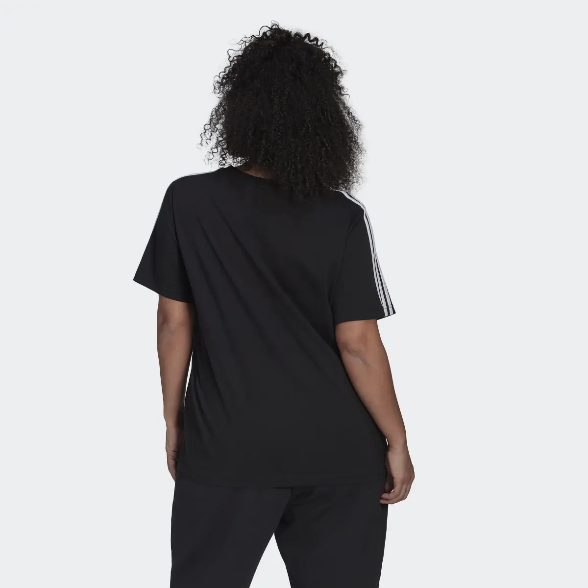 Adidas Essentials Slim 3-Stripes Tee (Plus Size). 3