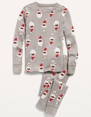 Gender-Neutral Snug-Fit Printed Pajama Set for Kids