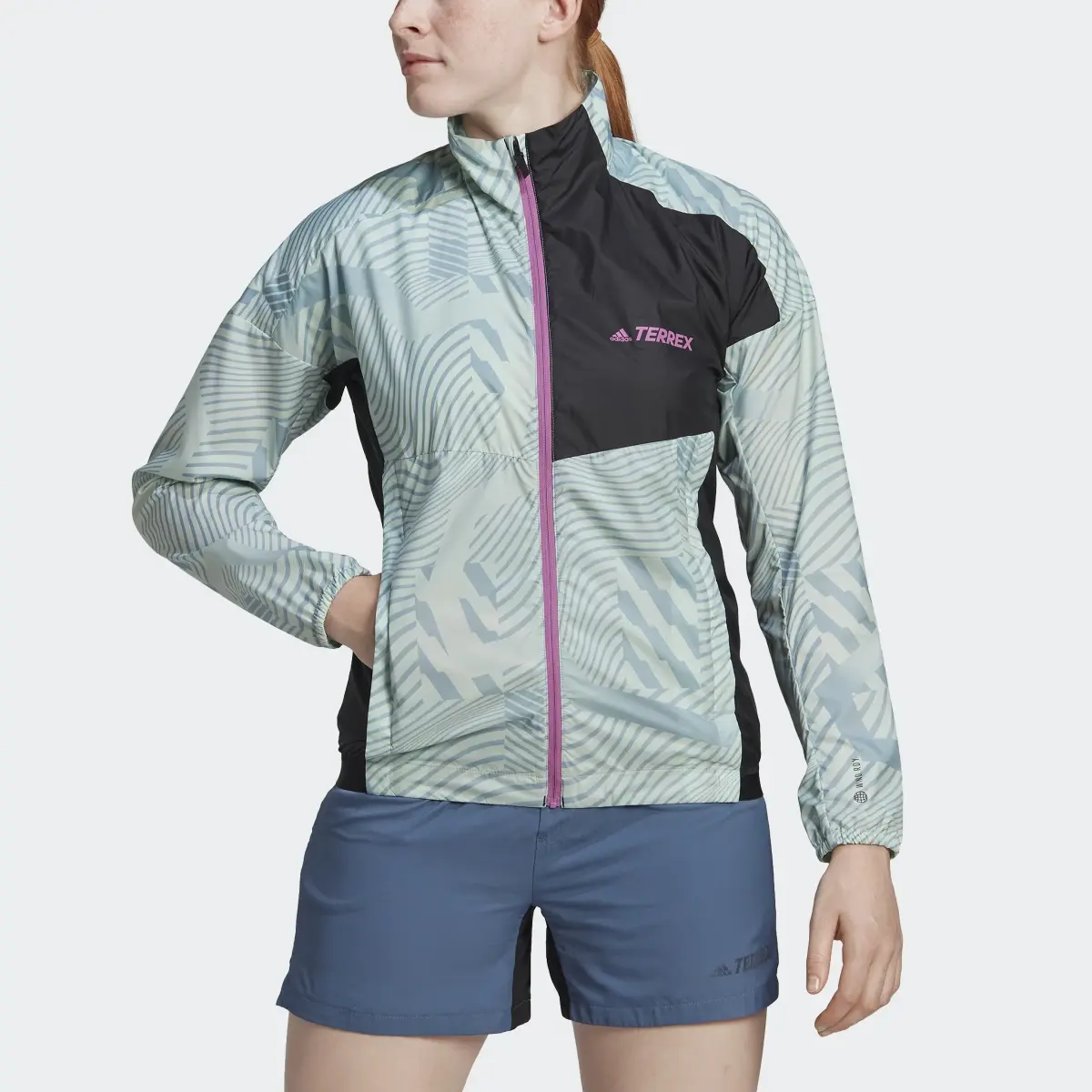 Adidas Terrex Trail Running Printed Wind Jacket. 1