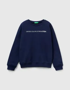 100% cotton sweatshirt with logo