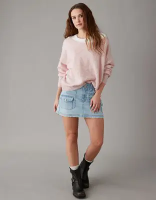 American Eagle Whoa So Soft Ballet-Neck Sweater. 1