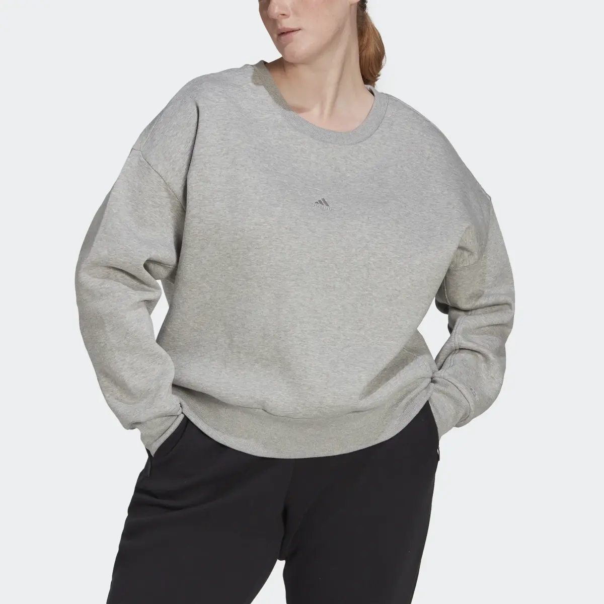 Adidas ALL SZN Fleece Sweatshirt (Plus Size). 1