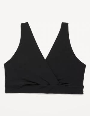 Maternity Soft-Knit Cross-Front Nursing Bralette black